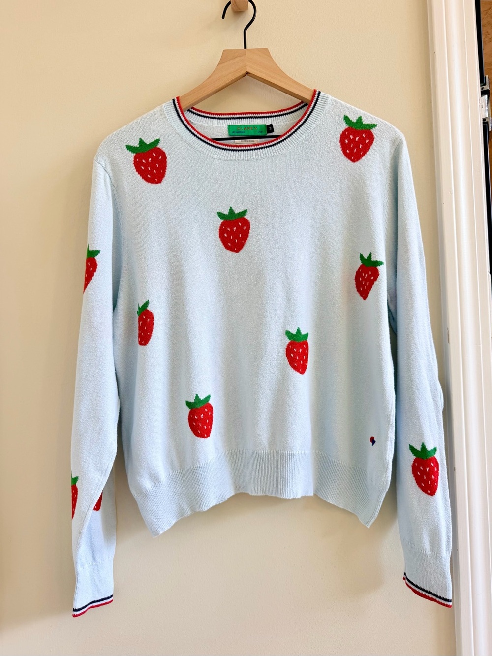 Clare V strawberry sweater